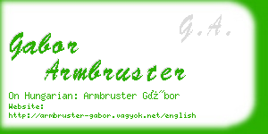 gabor armbruster business card